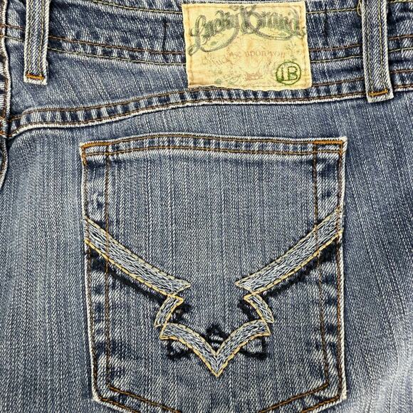 Lucky Brand Jeans Women's 14/32 Blue Y2K by Gene Montesano Straight Leg VTG - Picture 4 of 16